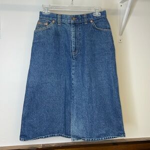 Vintage 1970’s Made in USA Levi’s Orange Tab Denim Skirt- 6/8‎